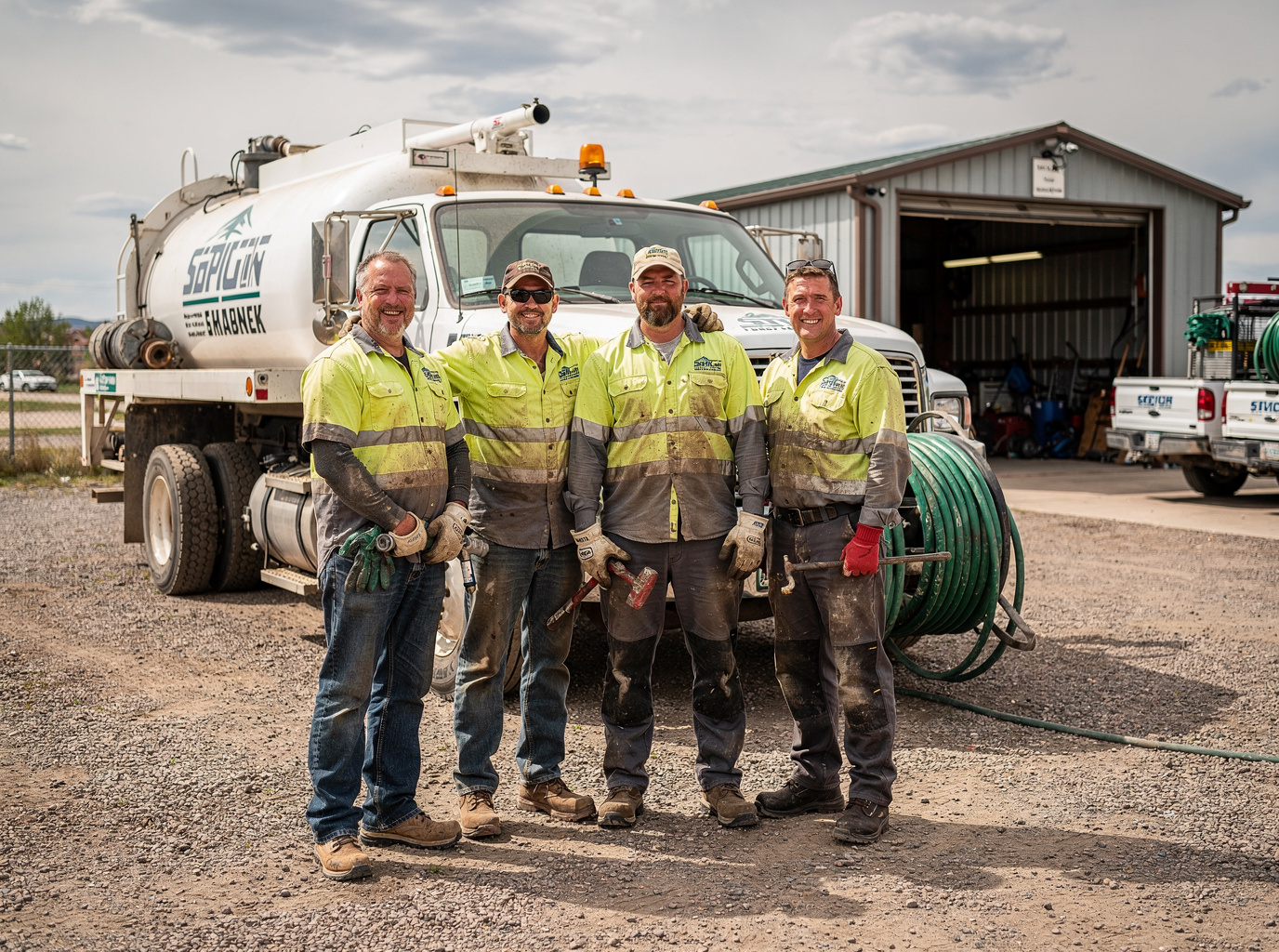 The Littleton Septic Pros team at work in littleton
